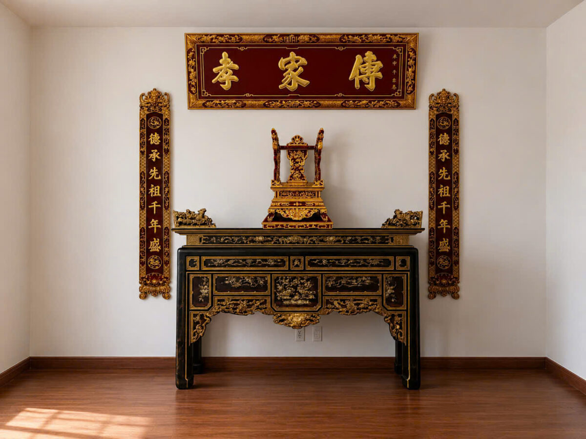 Phương án thiết kế phòng thờ nhà biệt thự