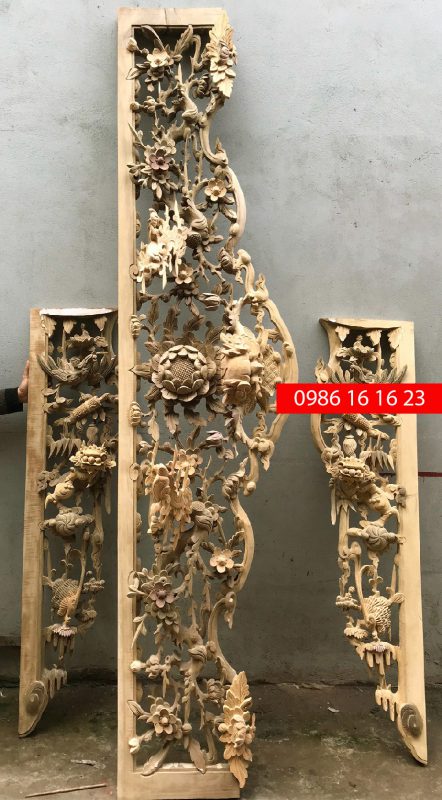Cửa Võng Tứ Linh Hóa Bằng Gỗ – Làm Theo Kích Thước 2 Mẫu cửa võng Tứ Linh Hóa trong gian thờ
