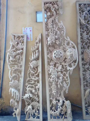 Mẫu cửa võng thờ gia tiên 10 cửa võng tứ linh