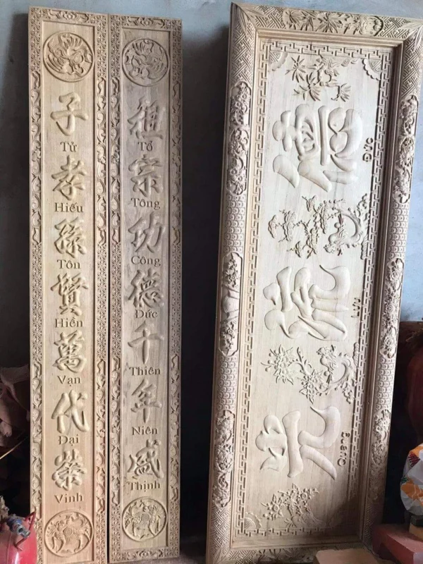 hoành phi câu đối gỗ mít