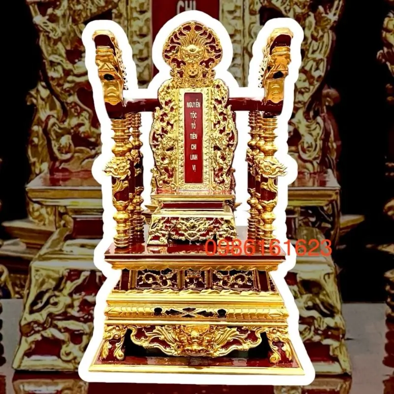 10 mẫu ỷ thờ gia tiên đẹp và Ý nghĩa 3 Ngai thờ gia tiên