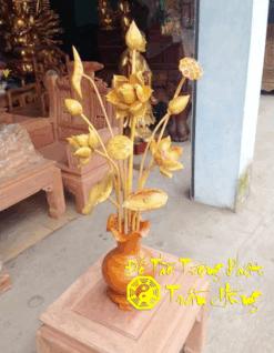 bình sen gỗ