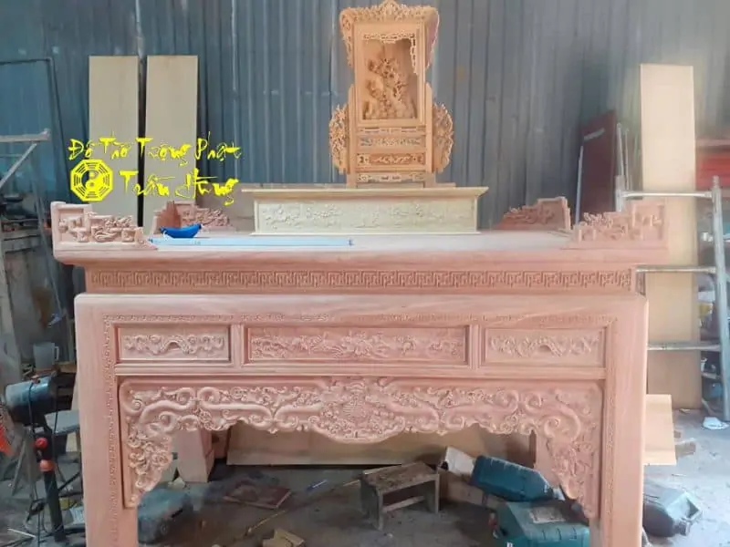 bàn thờ gỗ hương