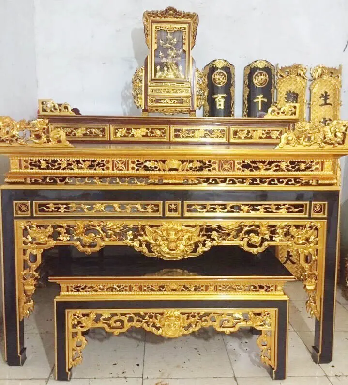 Bàn thờ tam cấp bằng gỗ 4 bàn thờ tam cấp bằng gỗ - 5