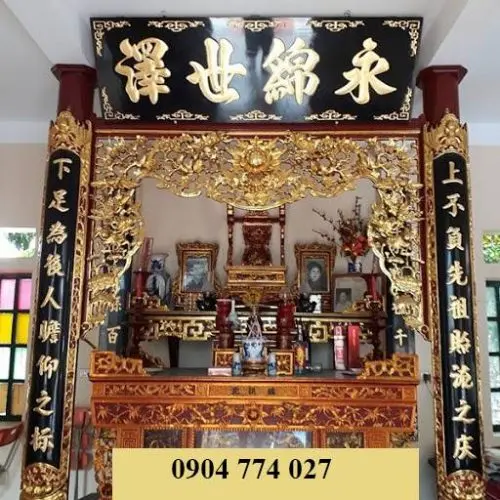 Hướng dẫn cách trang trí bàn thờ gia tiên đẹp hợp phong thủy 3 trang trí bàn thờ gia tiên đẹp