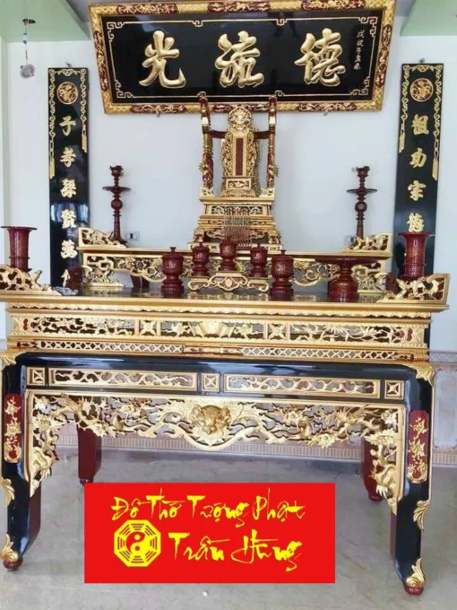 bàn thờ gỗ tam cấp