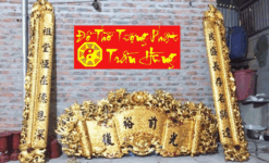 Alternative view of Mẫu cuốn thư tứ linh hóa đẹp trang nghiêm