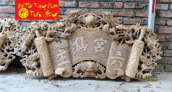 Alternative view of Cuốn thư câu đối bằng gỗ thờ gia tiên