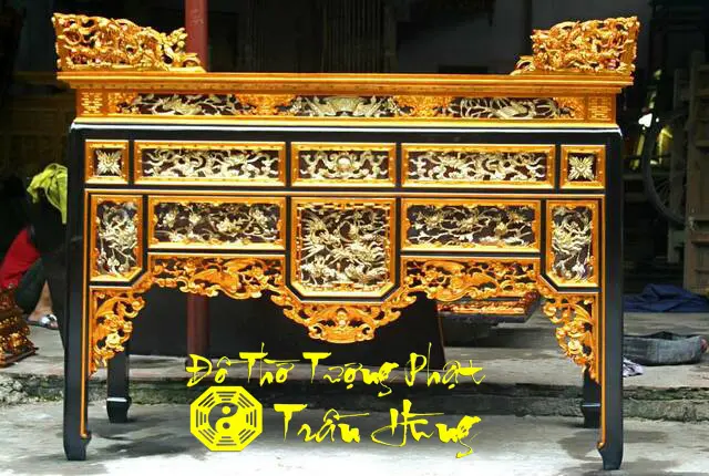 22 mẫu Ô Xa thờ đẹp – Bàn thờ ô xa tam cấp chuẩn Sơn Đồng, giá xưởng 2 Ô Xa thờ đẹp