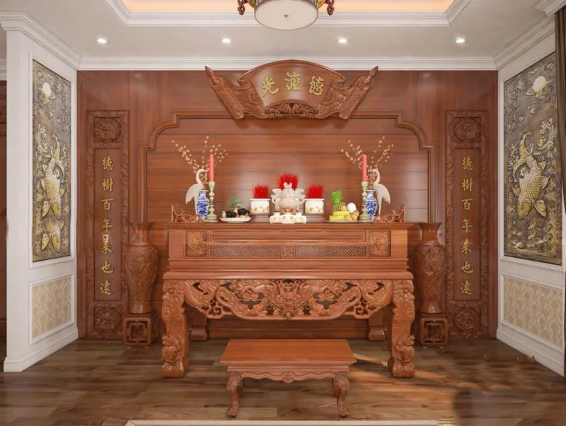 Bàn thờ gỗ sồi có tốt không? 2 Bàn thờ gỗ sồi có tốt không - 1