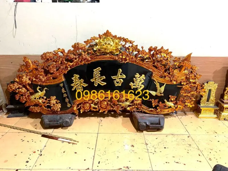 Khám phá 11 mẫu cuốn thư câu đối gỗ đẹp – Tôn vinh không gian thờ cúng Việt 28 dothosondong.net mau cuon thu dep