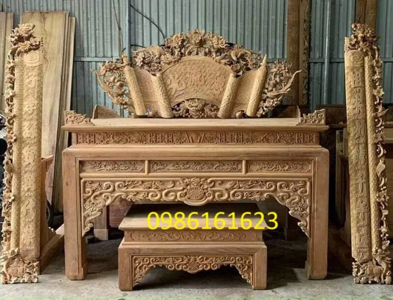Khám phá 11 mẫu cuốn thư câu đối gỗ đẹp – Tôn vinh không gian thờ cúng Việt 26 mẫu cuốn thư câu đối gỗ mít