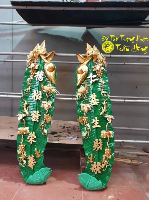 Mẫu đôi câu đối tàu lá chuối