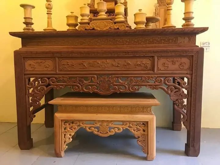 mẫu bàn thờ án gian ngũ phúc