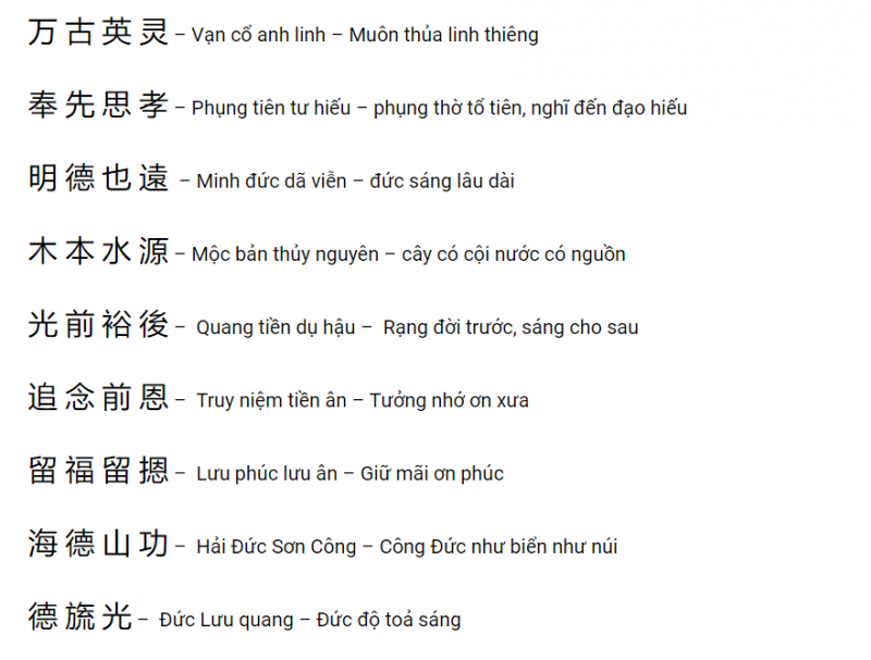 Hoành phi câu đối cho con thứ cần lưu ý những gì 3 mẫu câu đối cho con thứ
