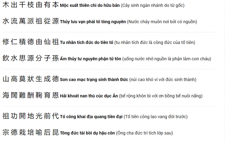 Hoành phi câu đối cho con thứ cần lưu ý những gì 5 mẫu chữ trên câu đối cho con thứ