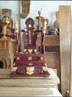 Ngai thờ gỗ gụ sơn pu