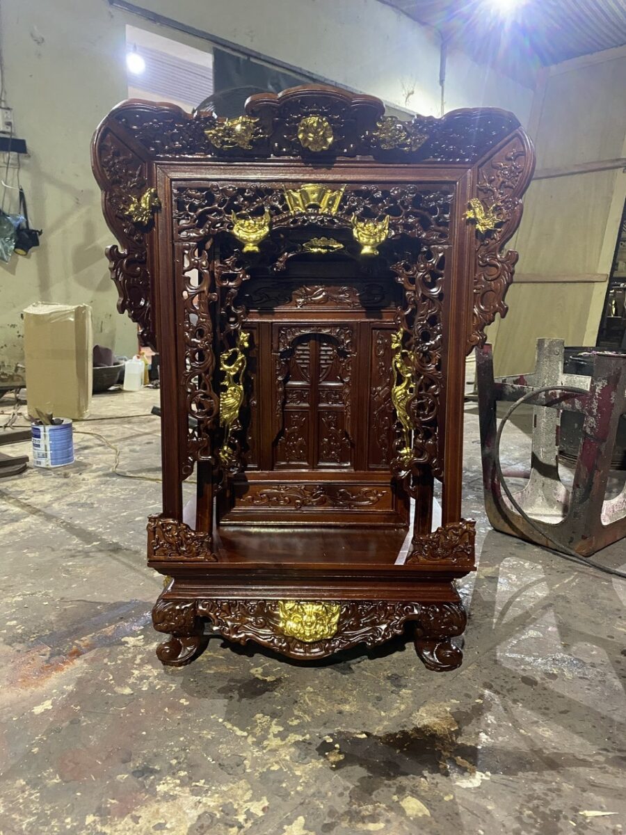 Mẫu Khám Thờ Đẹp Bằng Gỗ – Các Mẫu Khám Gia Tiên Sơn Đồng 16 Khám thờ nhỏ phun PU