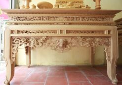 Alternative view of Bàn thờ Án gian tứ linh gỗ Dổi