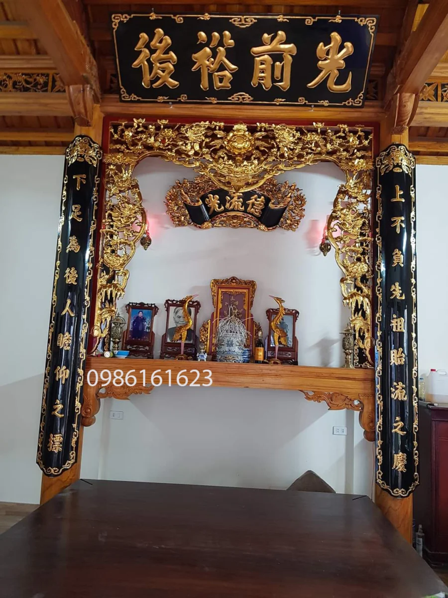 hoành phi câu đối thờ gia tiên