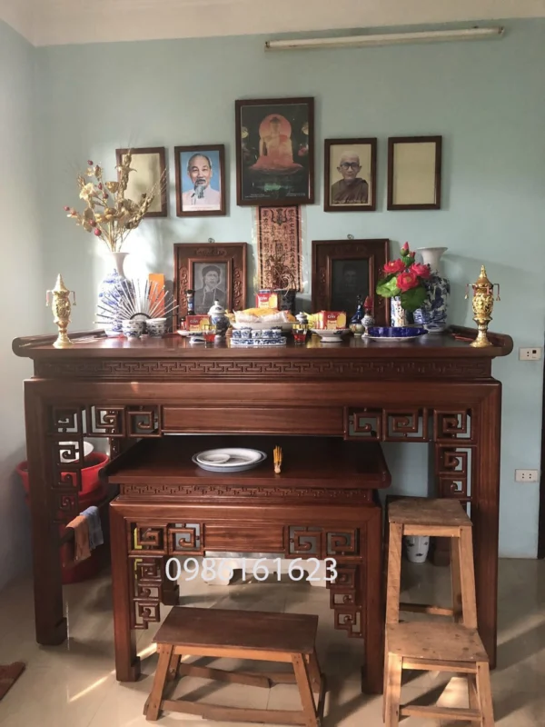 Thờ cúng tổ tiên thế nào cho đúng và chuẩn nhất 5 bàn thờ gia tiên gỗ gụ