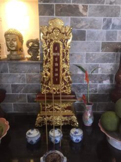 Alternative view of Bài Vị Gỗ Mít Cao 67cm – Nhận Khắc Chữ Theo Yêu Cầu