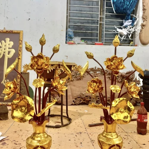 hoa sen gỗ mít rát vàng