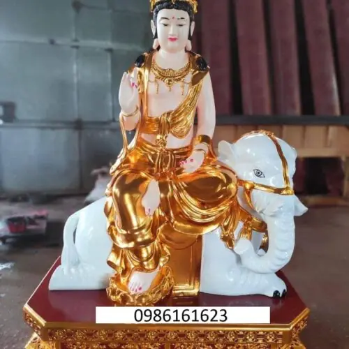 Tượng Văn Thù Phổ Hiền bằng gỗ – Biểu tượng trí tuệ và hạnh nguyện trong Phật giáo 15 Tượng phổ hiền bồ tát gỗ