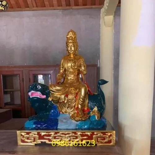 Tượng Văn Thù Phổ Hiền bằng gỗ – Biểu tượng trí tuệ và hạnh nguyện trong Phật giáo 16 Tượng Văn Thù Sư Lợi Bồ Tát bằng gỗ