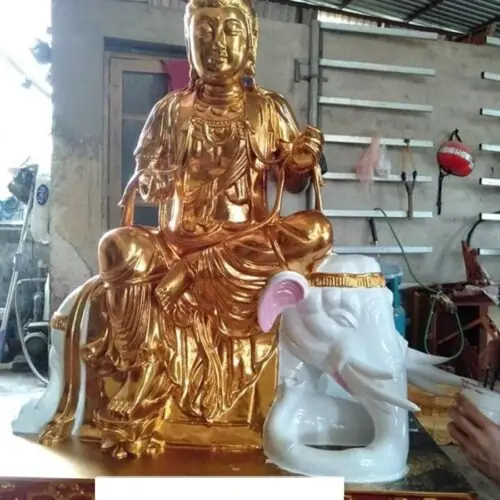 Tượng Văn Thù Phổ Hiền bằng gỗ – Biểu tượng trí tuệ và hạnh nguyện trong Phật giáo 13 Tượng phổ hiền bồ tát bằng gỗ