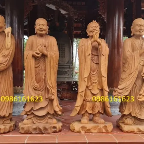 Tượng Thập Bát La Hán – Biểu tượng hộ pháp mạnh mẽ trong không gian thờ Phật 13 tượng 18 vị La Hán