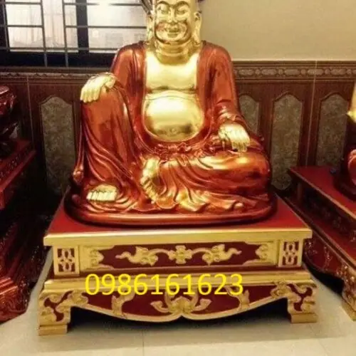 Tượng Di Lặc Bằng Gỗ – Biểu Tượng Của Hạnh Phúc, An Lạc Và Thịnh Vượng 8 Tượng Di Lặc Sơn Son Thếp Vàng