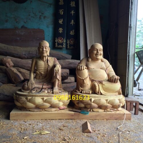 Tượng Di lặc Bằng Gỗ mít