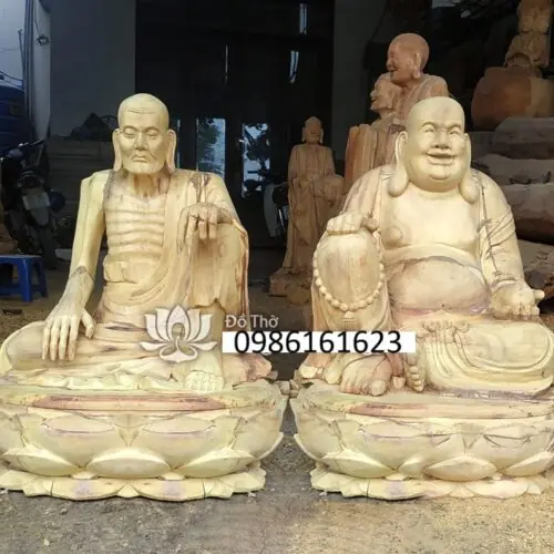 Tượng Tuyết Sơn bằng gỗ – Hình ảnh Phật tu khổ hạnh đầy cảm hóa và trang nghiêm 10 Tượng phật di lạc bằng gỗ mít