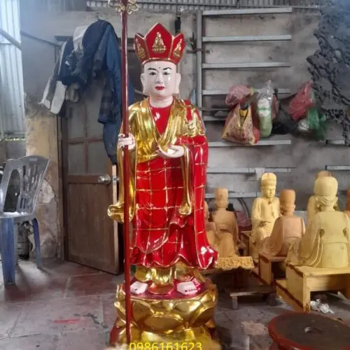 Tượng Địa Tạng Vương Bồ Tát bằng gỗ – Biểu tượng cứu độ chúng sinh trong địa ngục 21 tượng địa tạng vương bồ tát thờ trong chùa