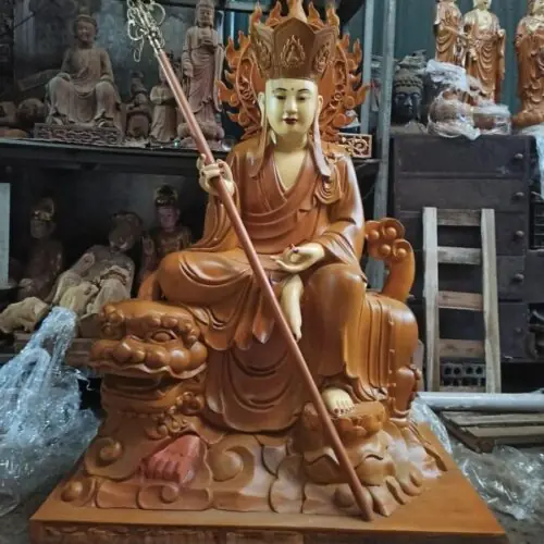 Tượng Địa Tạng Vương Bồ Tát bằng gỗ – Biểu tượng cứu độ chúng sinh trong địa ngục 25 Tượng Đia tạng vương bồ tát ngồi
