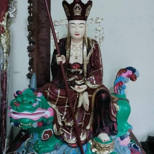 tượng địa tạng vương bồ tát bằng gỗ