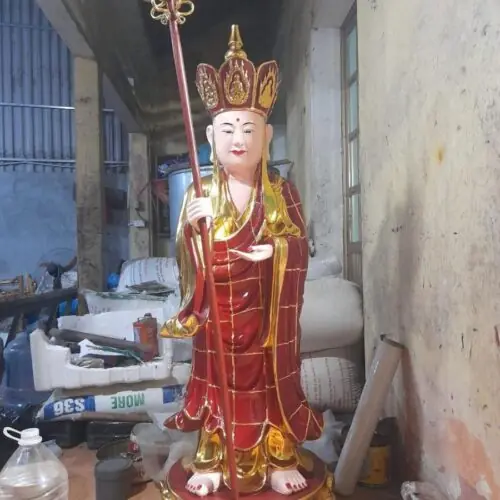 Tượng Địa Tạng Vương Bồ Tát bằng gỗ – Biểu tượng cứu độ chúng sinh trong địa ngục 15 tượng địa tạng bằng gỗ