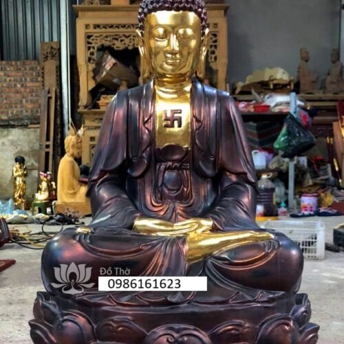 tượng a di đà bằng gỗ
