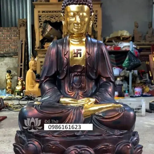 tượng a di đà bằng gỗ