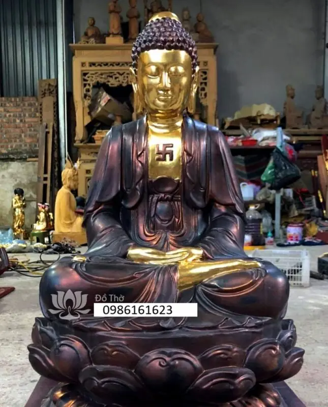 Tượng A Di Đà Bằng Gỗ – Ý Nghĩa, Sự Tích Và Địa Chỉ Làm Tượng Uy Tín Tại Hà Nội 4 tượng a di đà bằng gỗ