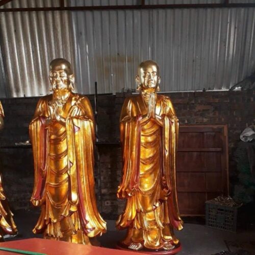 tượng phật A Nan Ca Diếp bằng gỗ