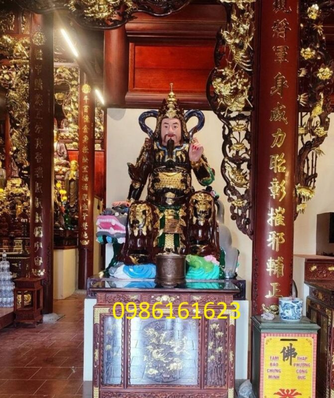 Tạc tượng Hộ Pháp ông Thiện ông Ác bằng gỗ đẹp tại Hà Nội – Xưởng chuẩn Sơn Đồng 6 làm tượng hộ pháp