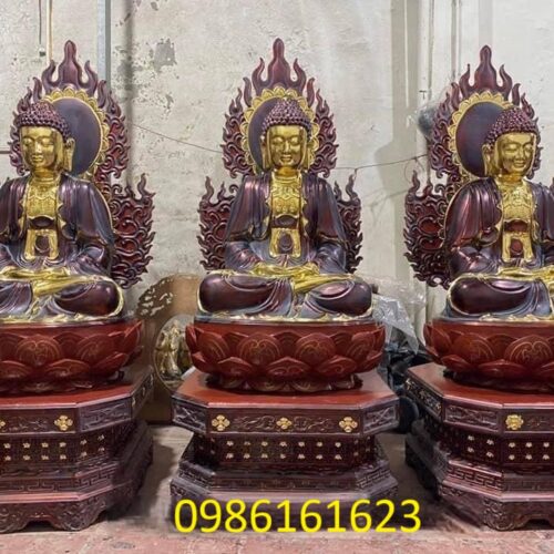 xưởng làm Tượng Tam Thế Phật gỗ bằng gỗ