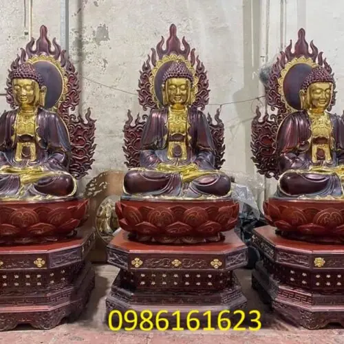 xưởng làm Tượng Tam Thế Phật gỗ bằng gỗ