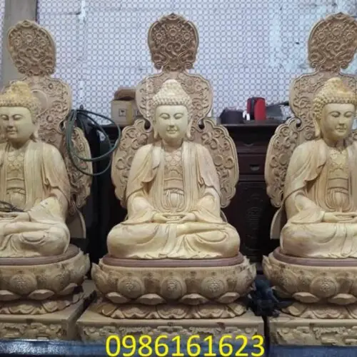 Tượng Tam Thế Phật Bằng Gỗ – Ý Nghĩa và Địa Chỉ Xưởng Làm Uy Tín Tại Hà Nội 15 Tượng Tam Thế Phật gỗ