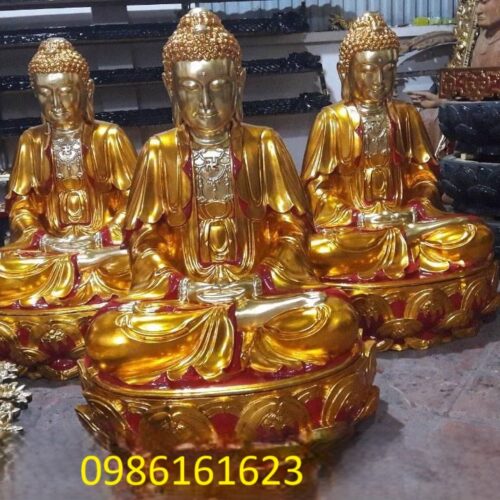 xưởng làm Tượng Tam Thế Phật gỗ bằng gỗ mít