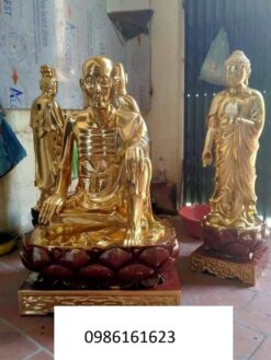 Tượng phật Tuyết Sơn bằng gỗ