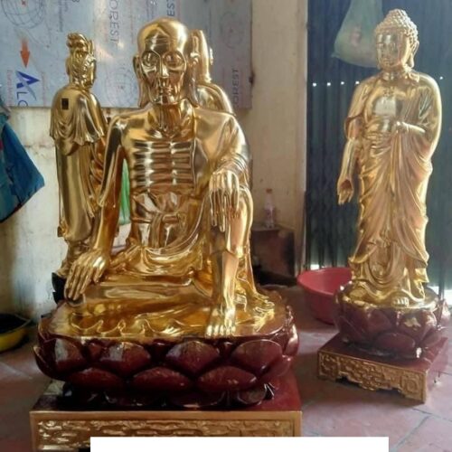 Tượng phật Tuyết Sơn bằng gỗ