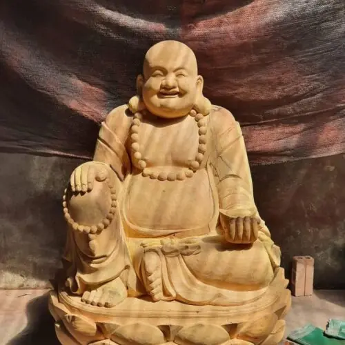 Tượng Di Lặc Bằng Gỗ – Biểu Tượng Của Hạnh Phúc, An Lạc Và Thịnh Vượng 6 Tượng phật di lạc bằng gỗ mít